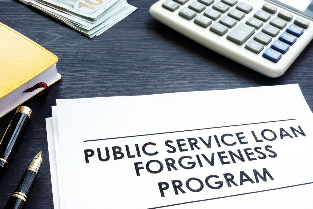 Picture of Public Service Loan Forgiveness PSLF Program documents