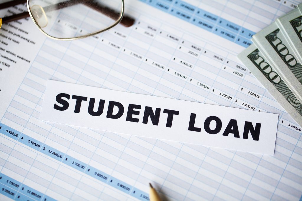 Picture of student loan concept